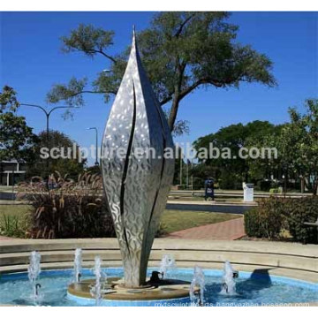 2016 New Leaf Shape Stainless Steel Sculpture fountain Decoration